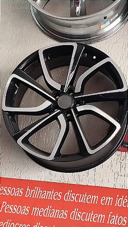 Jogo roda RAW A22 5x112 Preta brilhante diamantada Semi novas