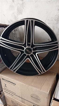 Jogo roda gallop Aro 17 5x100 Preta semi brilho diamantada Semi novas