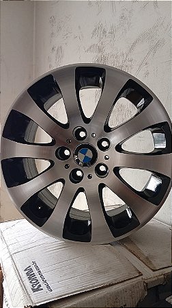 Jogo roda BMW Aro 17 5x120 Preta brilhante diamantada Semi novas