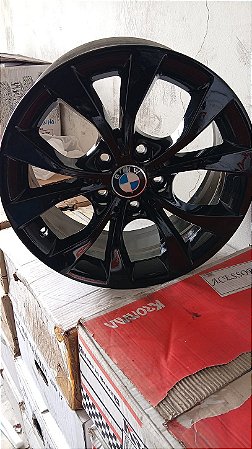 Jogo roda BMW X1 A17 5x120 Preta brilhante Semi nova