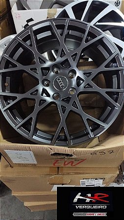 Jogo de Rodas Audi 18" com furação de 5x112 Preta Semi Brilho Novas