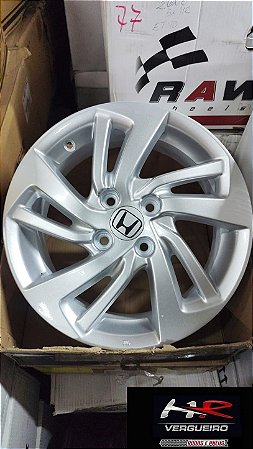 Jogo de Rodas Honda Fit 15" furação de 4x100 Prata Brilhante Semi Nova