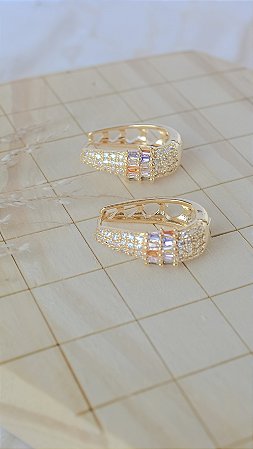 ARGOLA GOLD ZIRCÔNIA