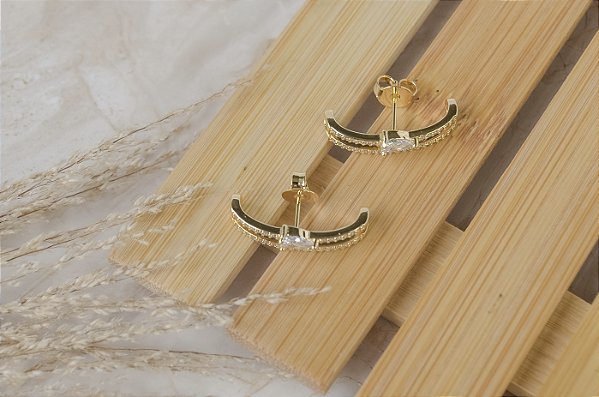 BRINCO EAR CUFF ZIRCONIA GOTA