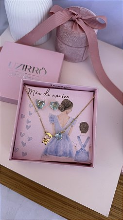 CONJUNTO MÃE DE MENINO CORAÇÃO AZUL