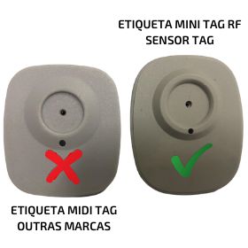 Etiqueta Antifurto MINI TAG RF cinza com pino (milheiro)