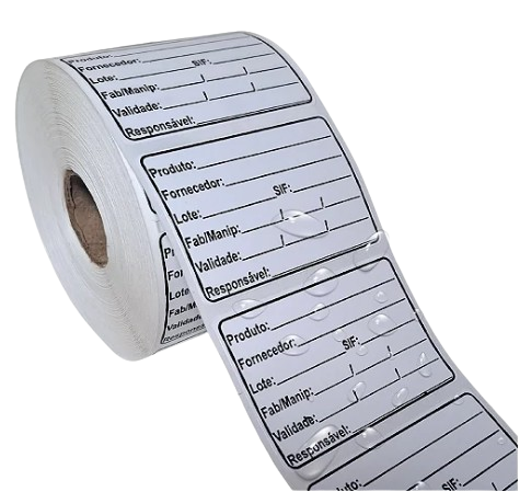 Etiqueta Anvisa para Identificação de Alimentos 60x40mm c/1.000 BOPP Plastificadas
