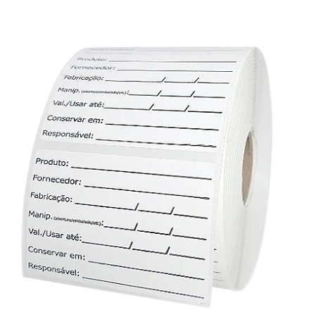 Etiqueta Anvisa para Identificação de Alimentos 60x40mm c/1.000 BOPP Plastificadas