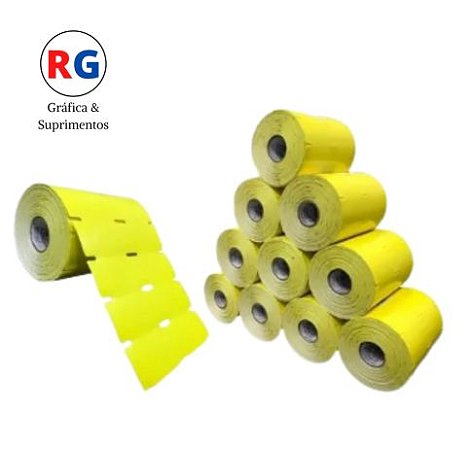 Etiqueta para Gôndola Amarela 110x30m -10 Milheiros