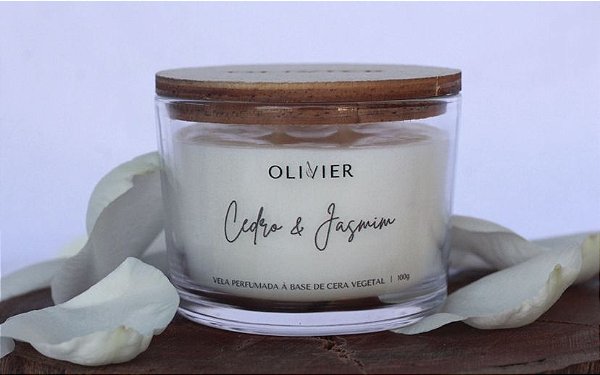 Vela Perfumada Cedro & Jasmim 100g
