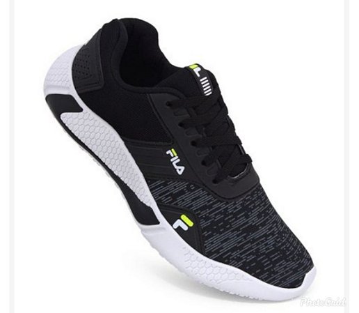 tenis fila preto com verde