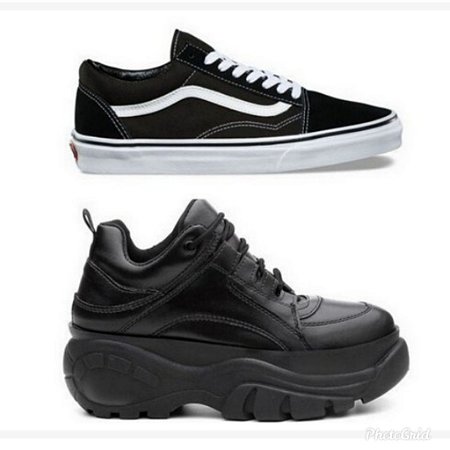 vans plataforma preto