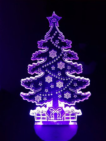 Luminária 3d arvore de natal