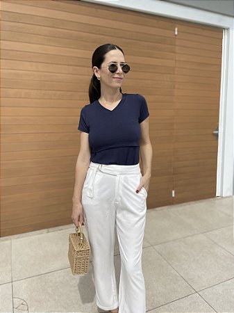 Blusa Amamentação Cibele - Azul Marinho