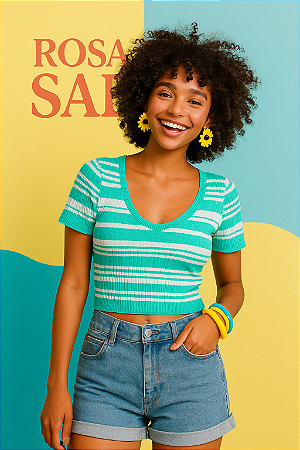 Blusinha Cropped de Linho