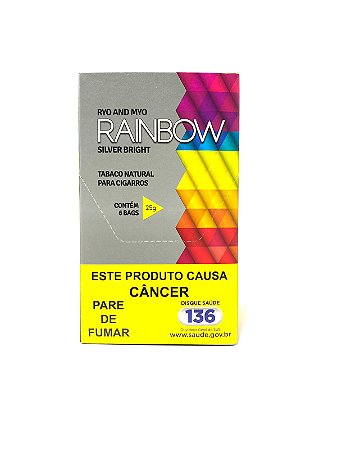 Tabaco Rainbow Silver Bright Cx 6 Bags de 25g