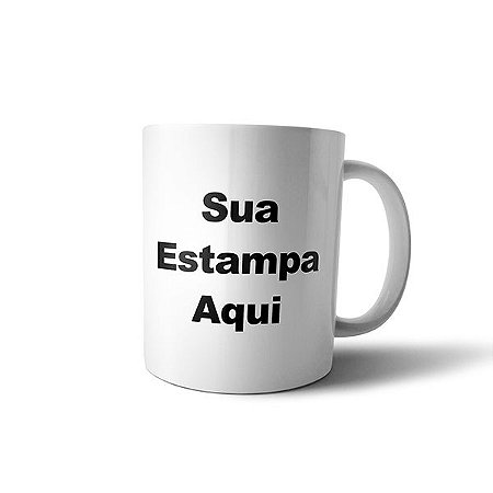Caneca Cerâmica Branca Personaliza