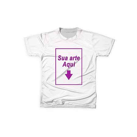 Camisa Infantil Personalizada - Cor Branca Poliéster