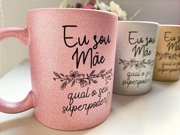 CANECA GLITTER PERSONALIZADA