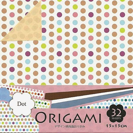 Papel P/ Origami 15x15cm Dupla-face Dot DGO15-32D (32fls)