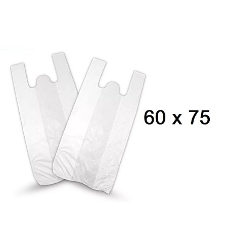 Sacolas Branca Fina 60x75 com 500 Unidades