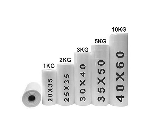 Bobina Picotada Fundo Reto 20x35 p/ 1KG