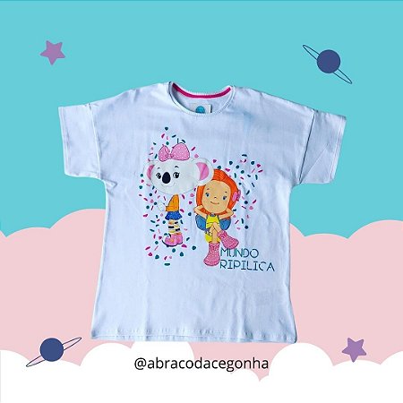 Camiseta Mundo Ripilica tamanho 12 anos