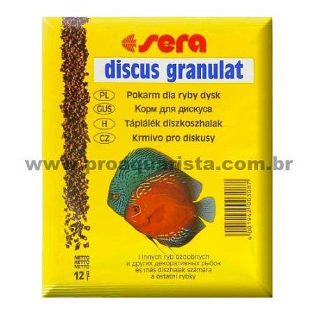 Ração Sera Discus Granules Nature 12g-sachê