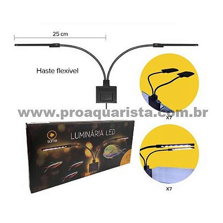 Soma Luminária LED X7 220V (luz branca/azul)