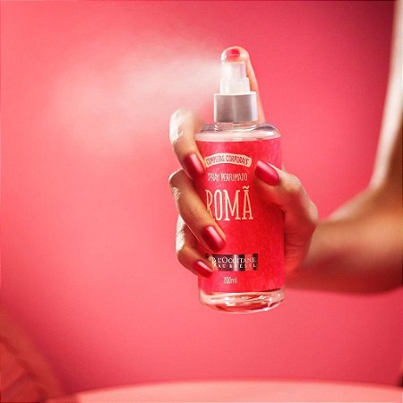 Spray perfumado Romã L'Occitane au Brésil linha Compotas Corporais 200ml