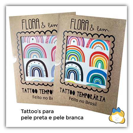 Tattoo Temporária Arco Íris