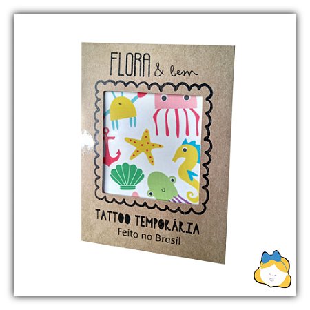 Tattoo Temporária Fundo do Mar