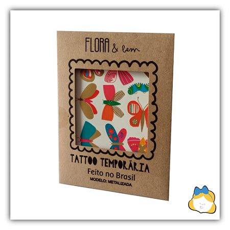 Tattoo Temporária Borboleta Metalizada