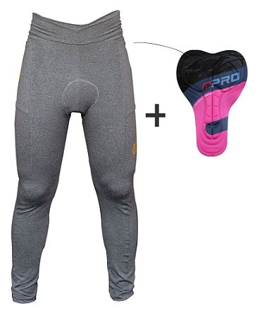 Calça Ciclista bike Feminina Mescla Forro Gel bolsos PAZANI SPORTS
