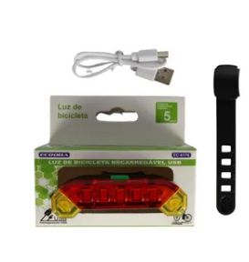 Lanterna Traseira Bicicleta Sinalizador Farol Bike Led 400 LUMENS USB 4 FUNÇÕES