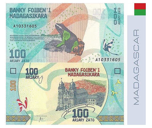 Madagáscar 100 Ariary 2004 - FE