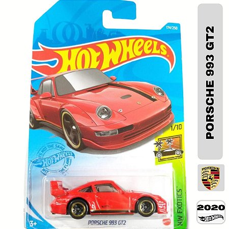 Miniatura Hot Wheels - Porsche 993 GT2 (vermelho)  - GRY84 | 1:64