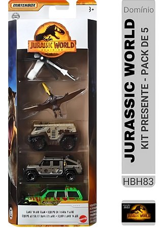 Miniatura Matchbox - Pack de 5 - Jurassic World Dominion | Escala 1:64