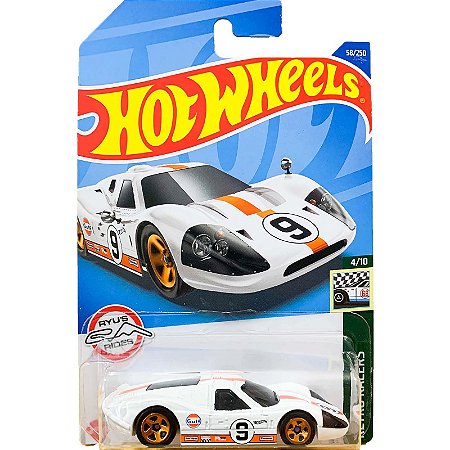 Miniatura Hot Wheels – ’67 Ford GT40 Mk.IV – HCW67 (2022) Branco | Escala 1:64