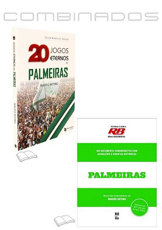 Kit Presente - Livro: 20 Jogos Eternos do Palmeiras + Futebol é com a Rádio Bandeirantes