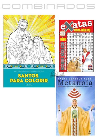 Santos para colorir + Metanoia + Caça Bíblico