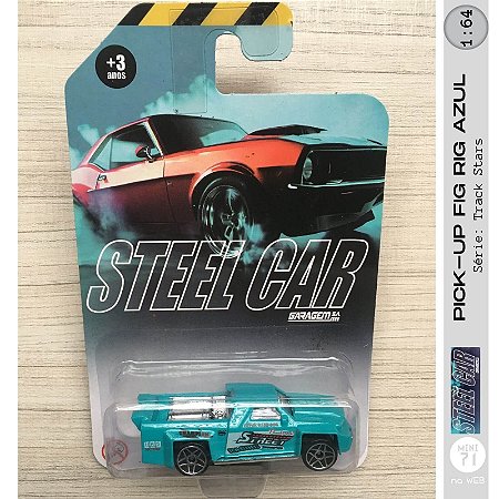 Miniatura 1:64 - Pick-up Fig Rig Azul - Steel Car Garagem SA