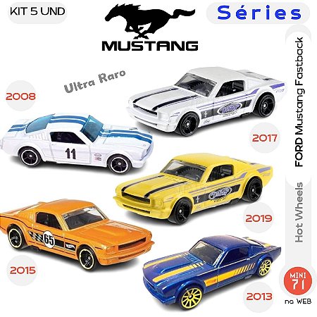 Kit 5 Und Séries -  Hot Wheels Ford Mustang Fastback