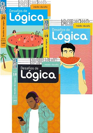 Kit coquetel - Desafios de Lógica edição 18, 19 e 20