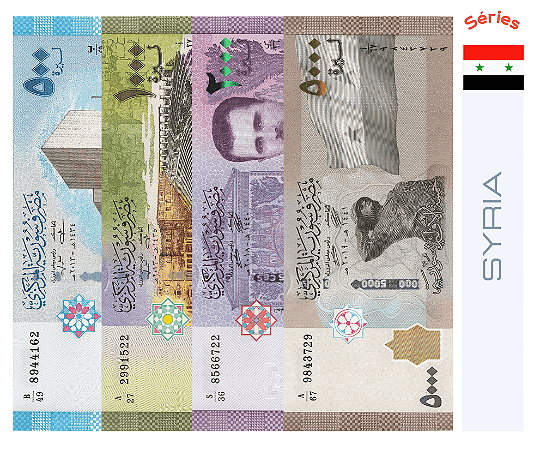 Séries de 4 - Cédulas Syria Pound - FE