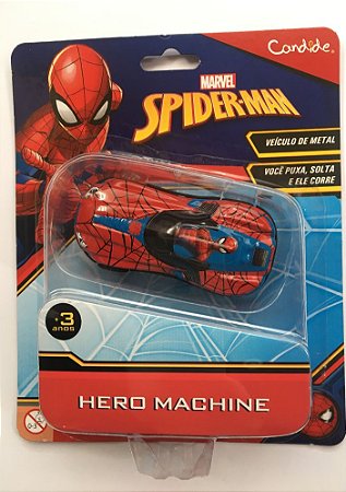 Marvel - spider man carrinho com fricção pull back - va