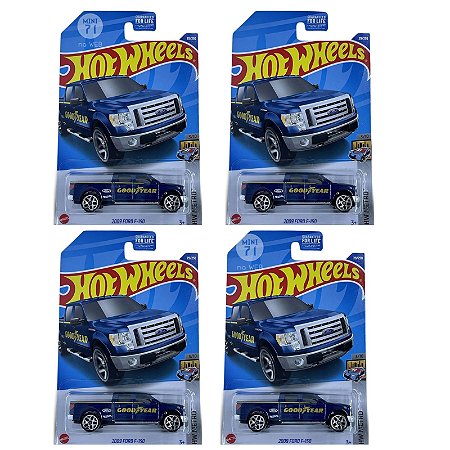 Kit c/4 miniaturas 2009 Ford F-150 - 1/64 Hot Wheels