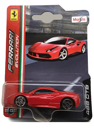 Miniatura 7cm - 488 GTB - Ferrari Evolution - Maisto