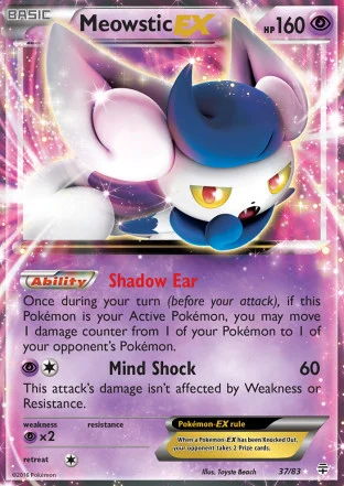 Pokémon Meowstic EX (37/83)