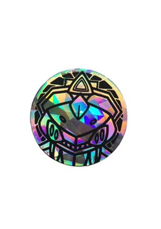 Moeda Pokémon Genesect - Prata Craquelado Foil 34mm - Loose